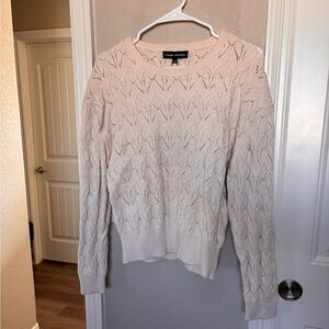 Chico's Cream Textured Knit Sweater